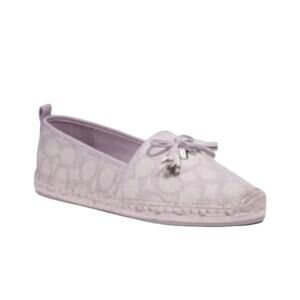 COACH FLATS CARSON ESPADRILLE SOFT LILAC SHOES SIZES 10 & 11